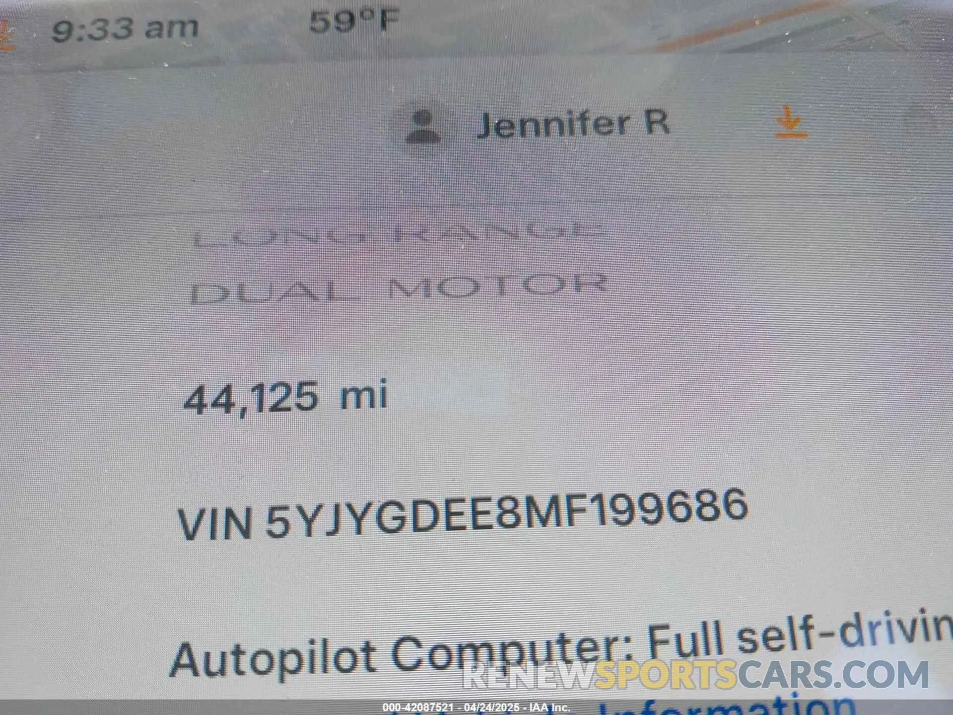 16 Photograph of a damaged car 5YJYGDEE8MF199686 TESLA MODEL Y 2021
