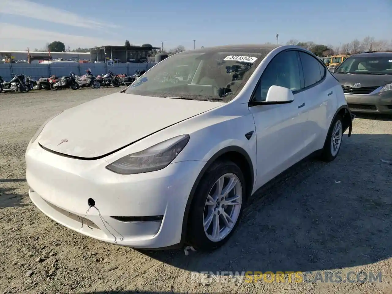 2 Photograph of a damaged car 5YJYGDEE8MF200805 TESLA MODEL Y 2021