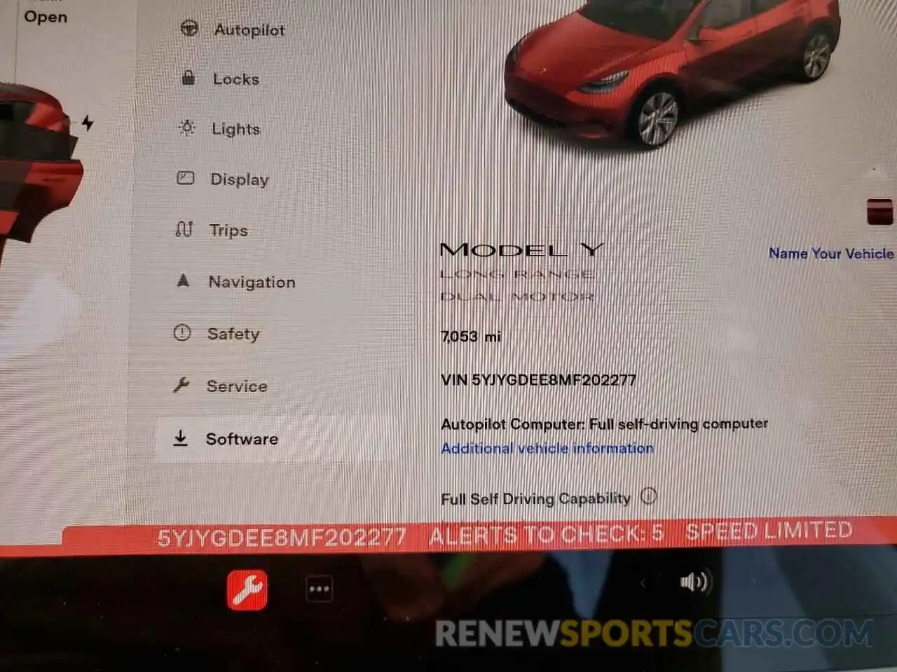 8 Photograph of a damaged car 5YJYGDEE8MF202277 TESLA MODEL Y 2021