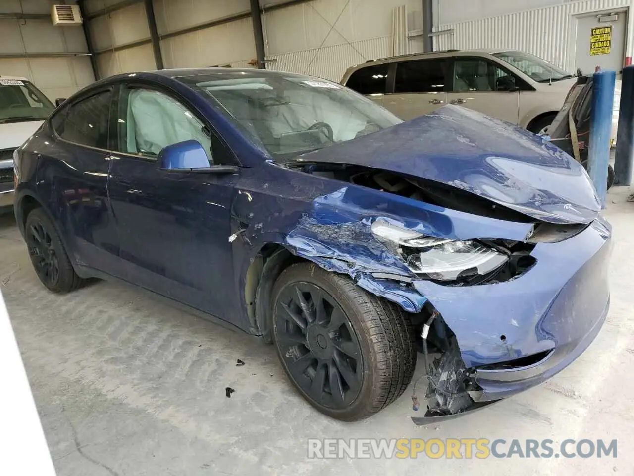 4 Photograph of a damaged car 5YJYGDEE8MF208063 TESLA MODEL Y 2021