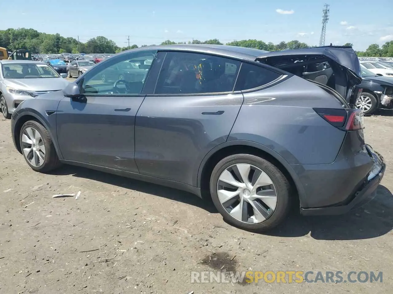 2 Photograph of a damaged car 5YJYGDEE8MF210444 TESLA MODEL Y 2021
