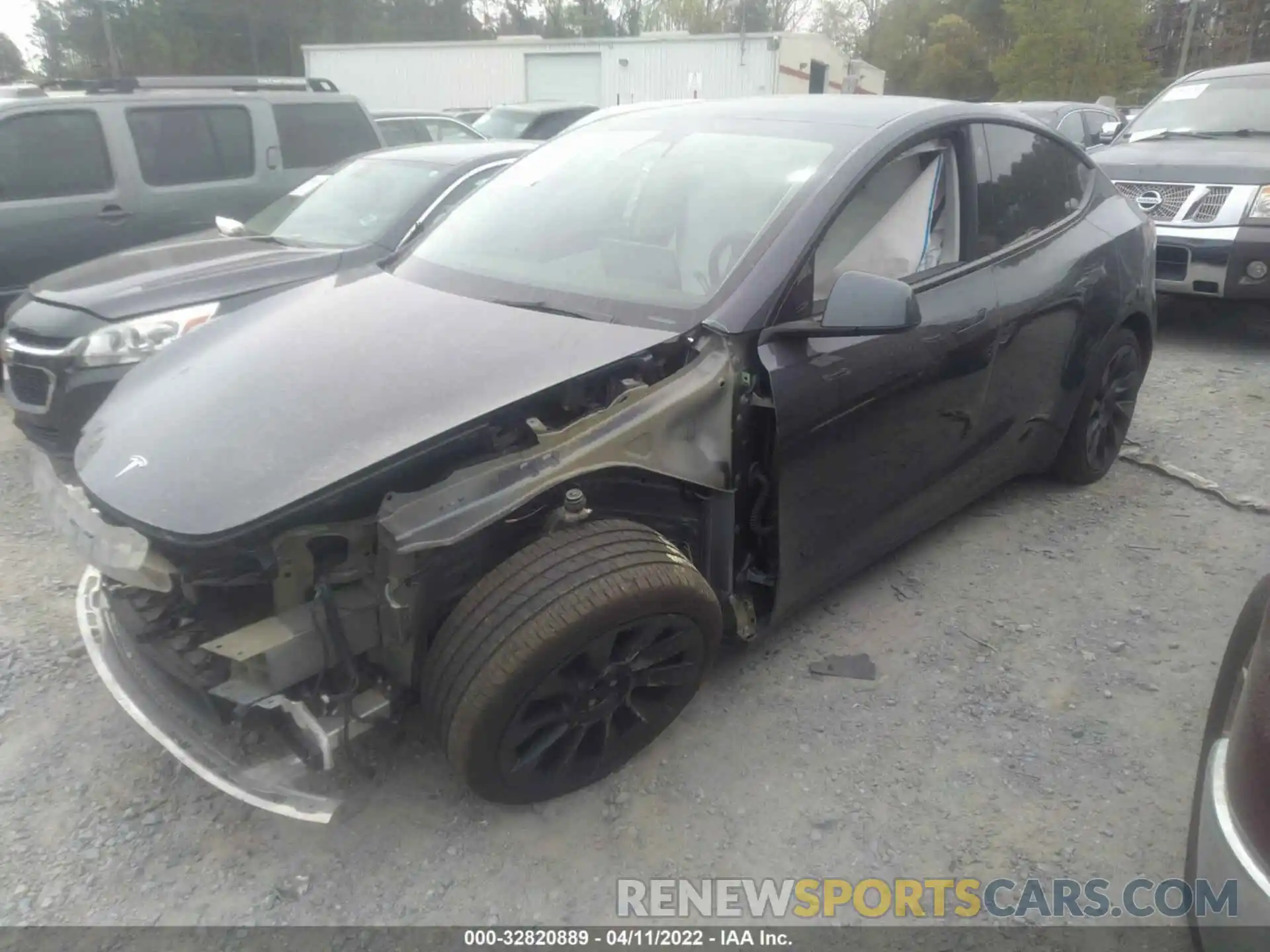 2 Photograph of a damaged car 5YJYGDEE8MF228782 TESLA MODEL Y 2021