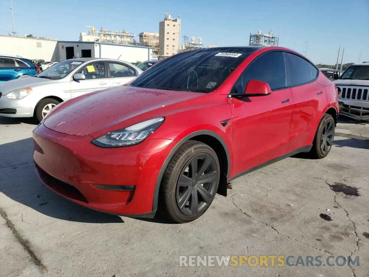 1 Photograph of a damaged car 5YJYGDEE8MF260891 TESLA MODEL Y 2021