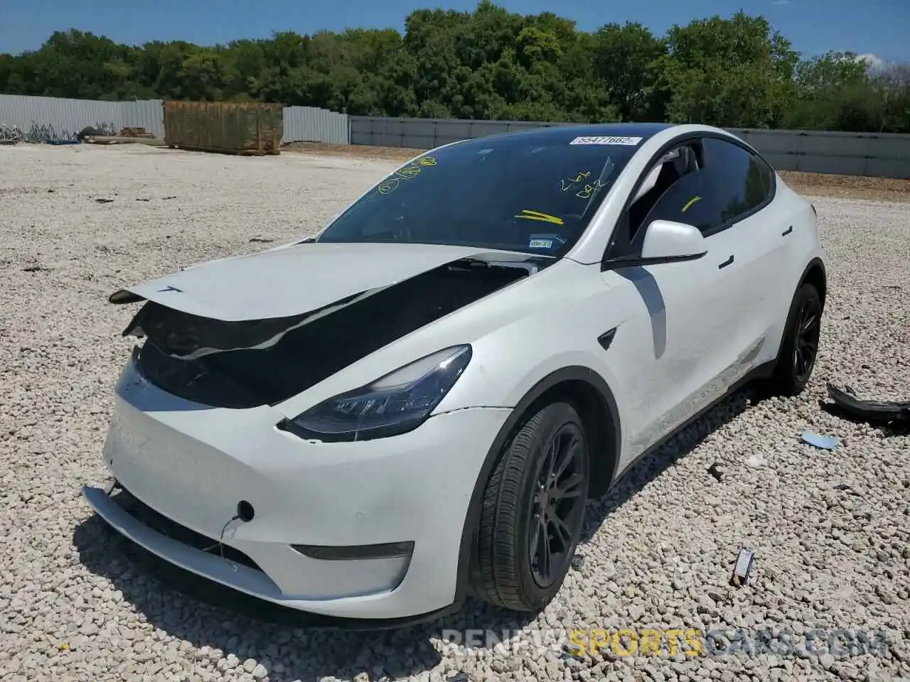 2 Photograph of a damaged car 5YJYGDEE8MF266092 TESLA MODEL Y 2021