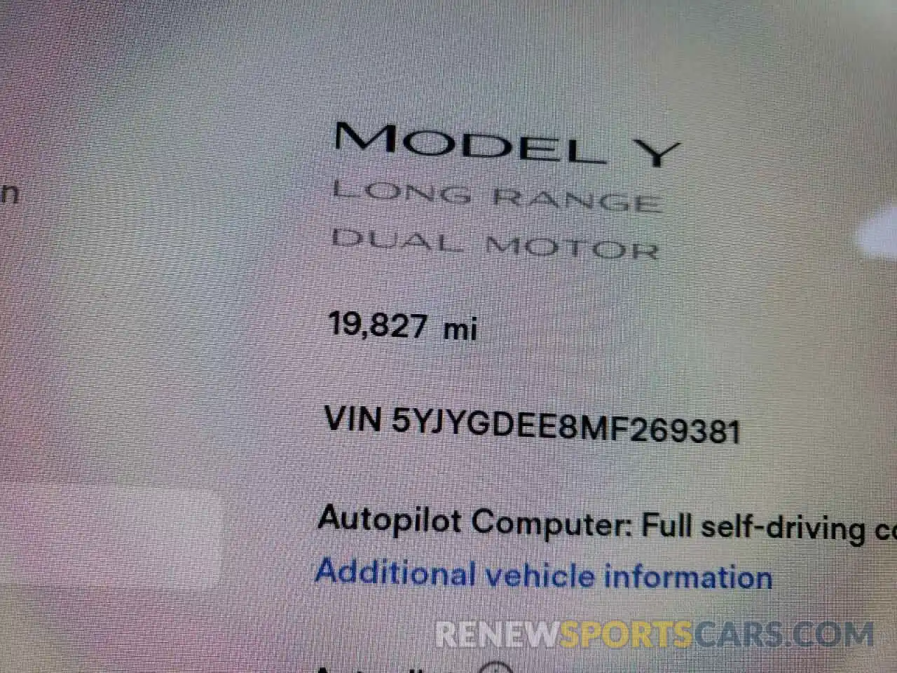 8 Photograph of a damaged car 5YJYGDEE8MF269381 TESLA MODEL Y 2021