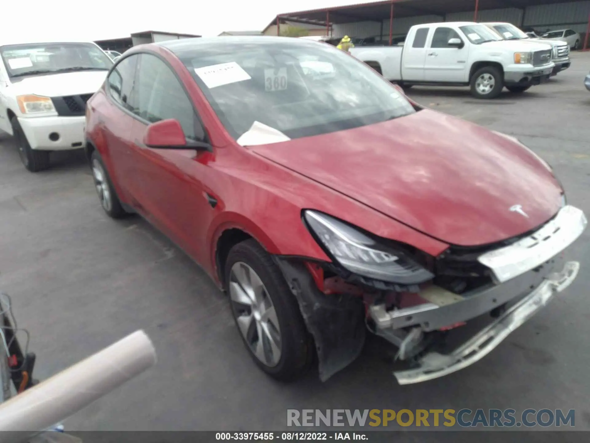 1 Photograph of a damaged car 5YJYGDEE8MF284494 TESLA MODEL Y 2021