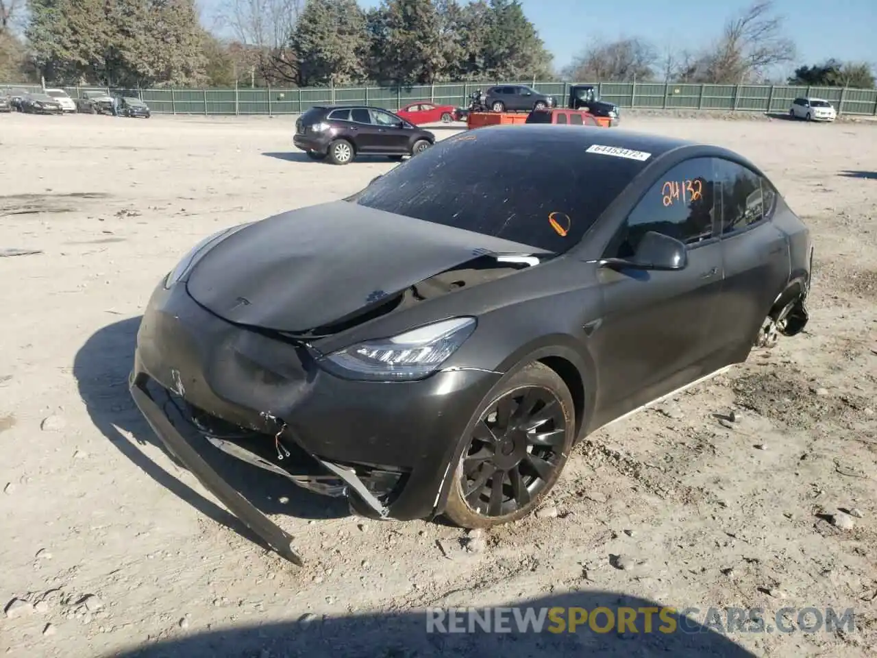 2 Photograph of a damaged car 5YJYGDEE8MF306591 TESLA MODEL Y 2021