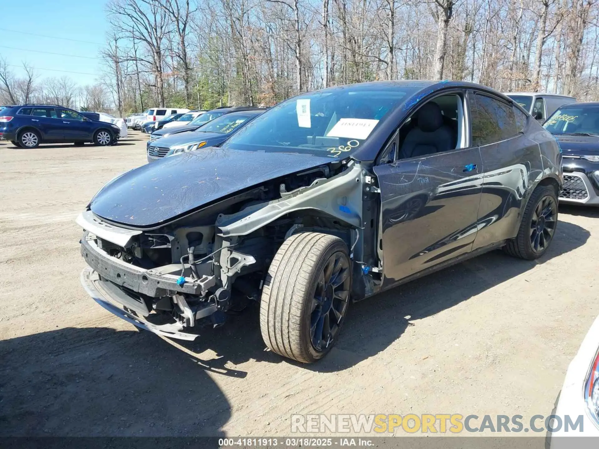 2 Photograph of a damaged car 5YJYGDEE9MF062580 TESLA MODEL Y 2021