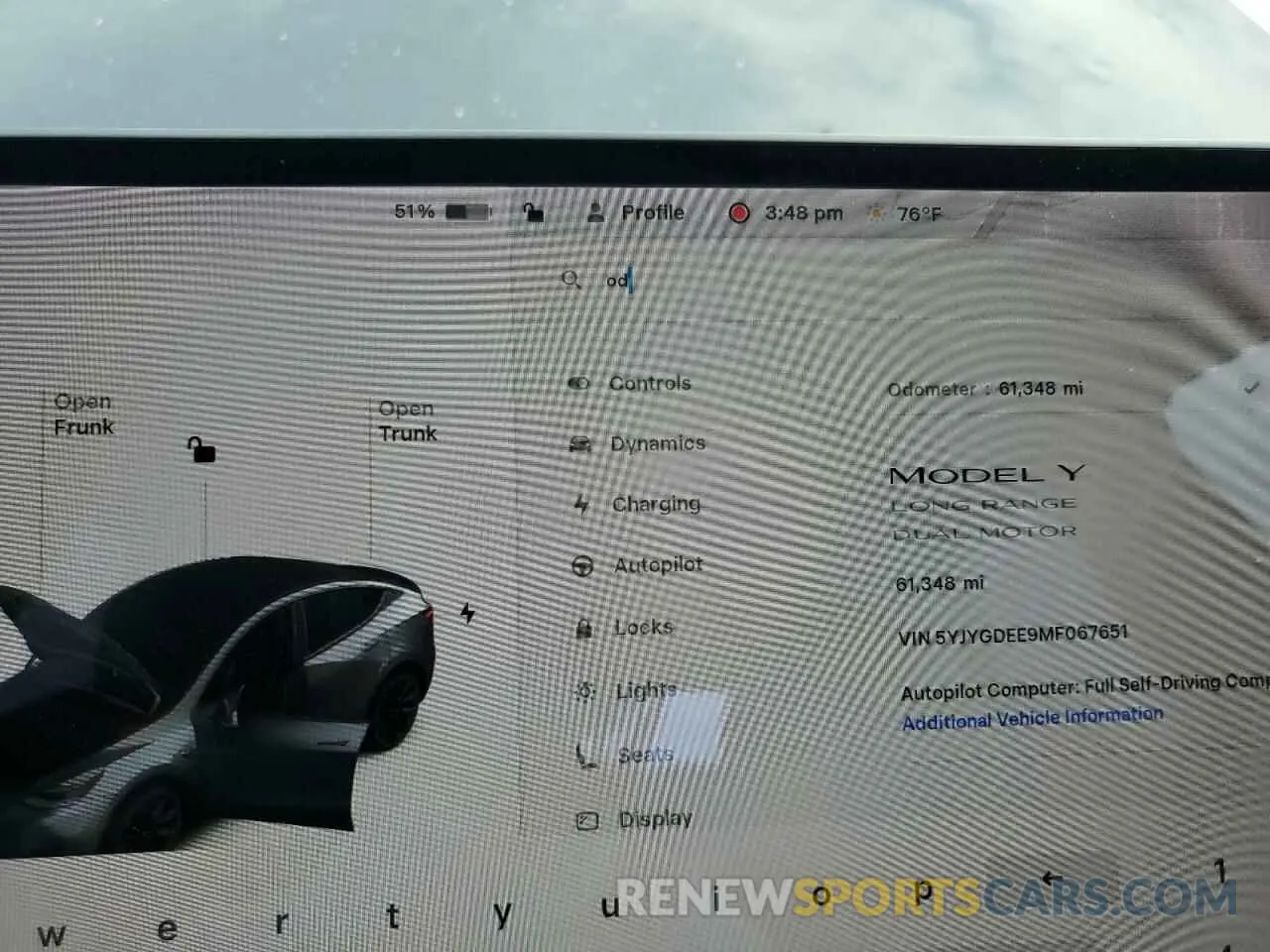 9 Photograph of a damaged car 5YJYGDEE9MF067651 TESLA MODEL Y 2021