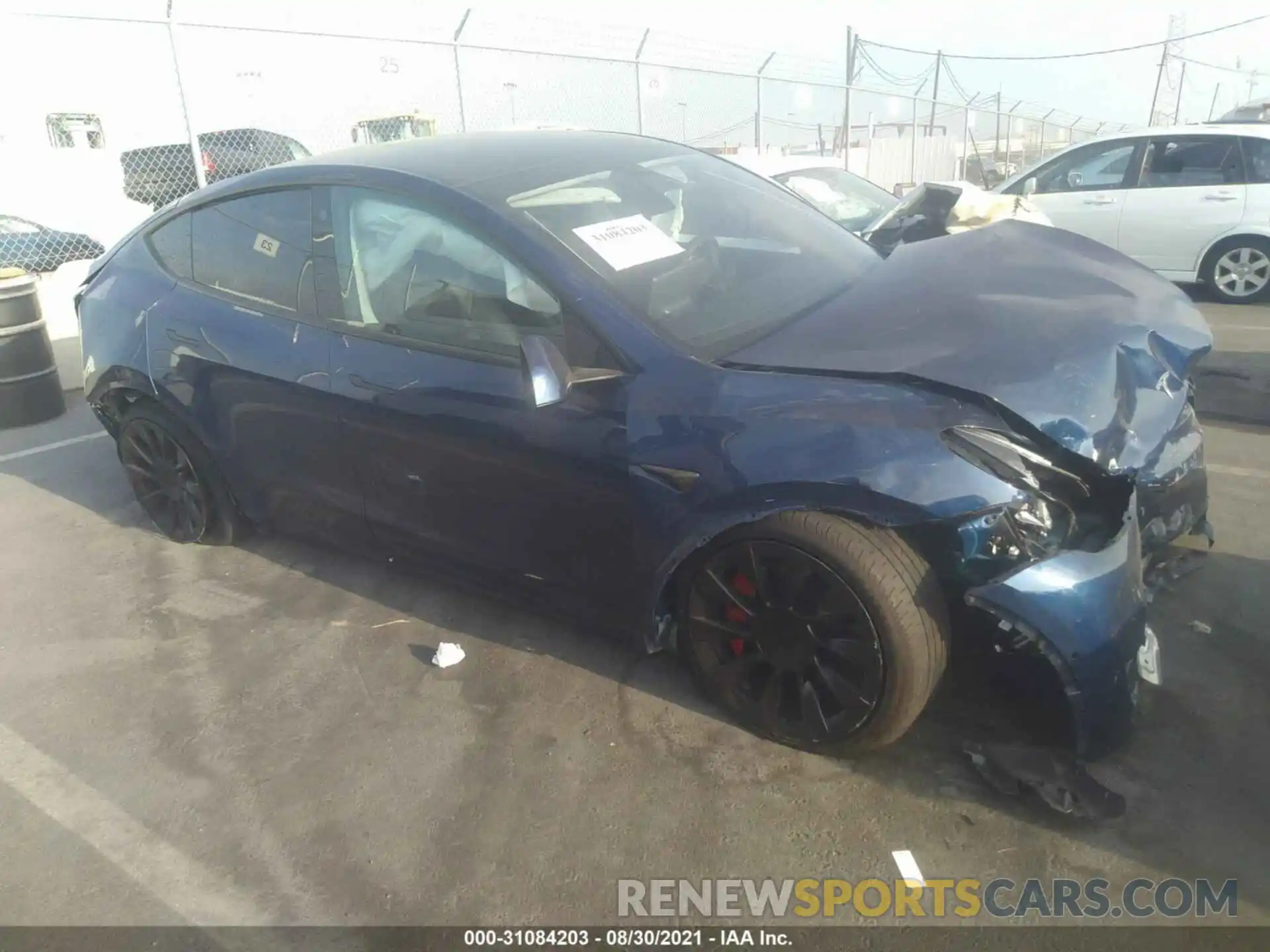 1 Photograph of a damaged car 5YJYGDEE9MF070789 TESLA MODEL Y 2021