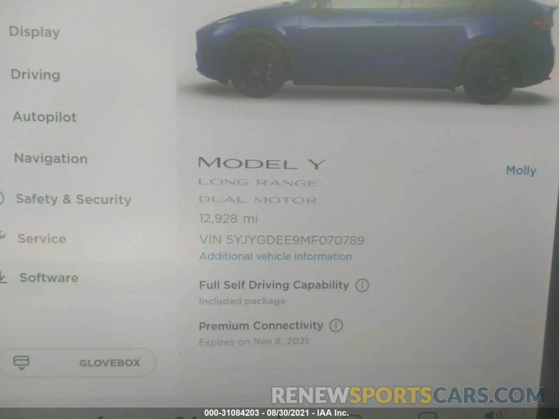 7 Photograph of a damaged car 5YJYGDEE9MF070789 TESLA MODEL Y 2021