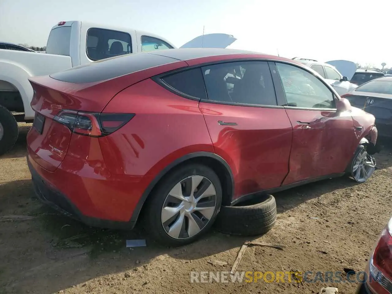 3 Photograph of a damaged car 5YJYGDEE9MF075698 TESLA MODEL Y 2021