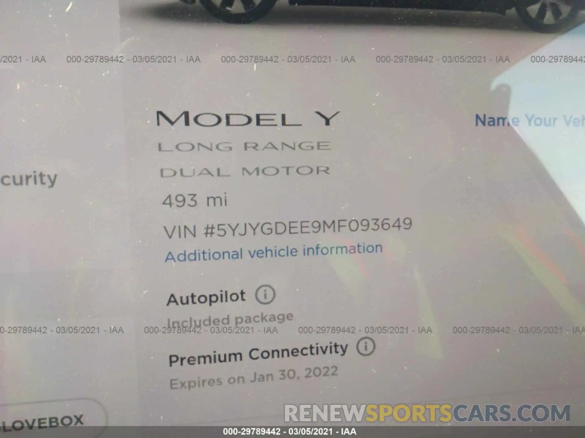 7 Photograph of a damaged car 5YJYGDEE9MF093649 TESLA MODEL Y 2021