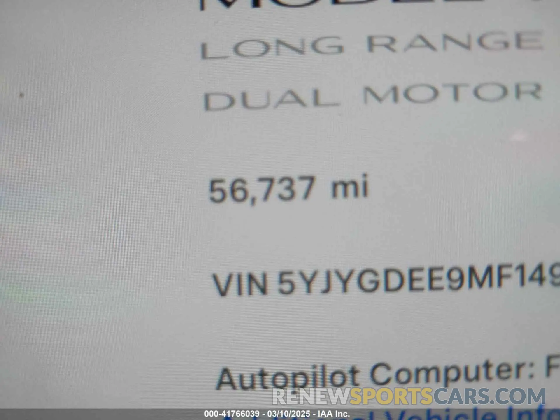 16 Photograph of a damaged car 5YJYGDEE9MF149217 TESLA MODEL Y 2021