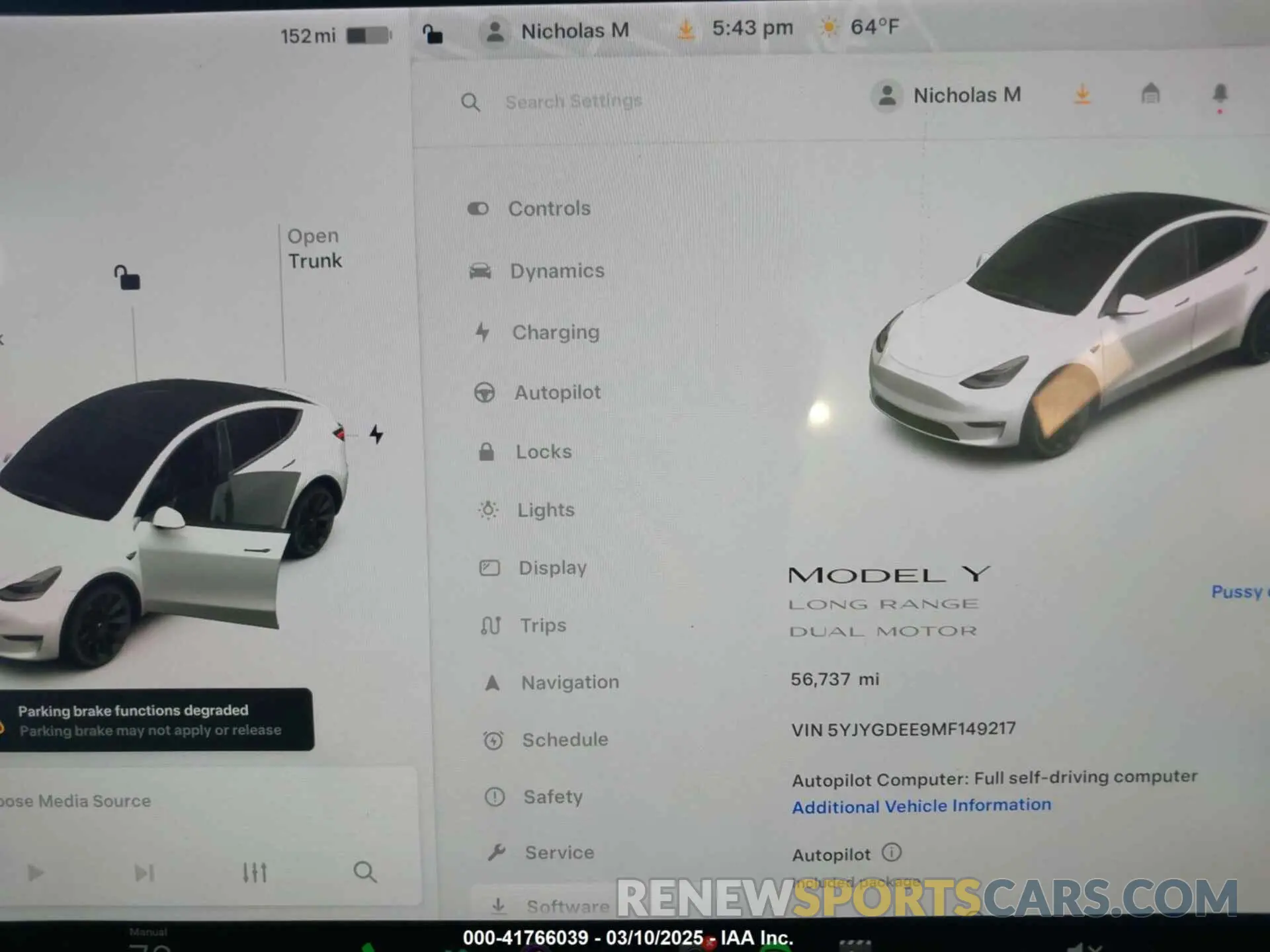 7 Photograph of a damaged car 5YJYGDEE9MF149217 TESLA MODEL Y 2021