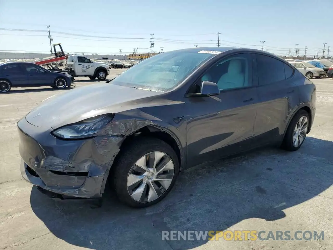 1 Photograph of a damaged car 5YJYGDEE9MF161898 TESLA MODEL Y 2021