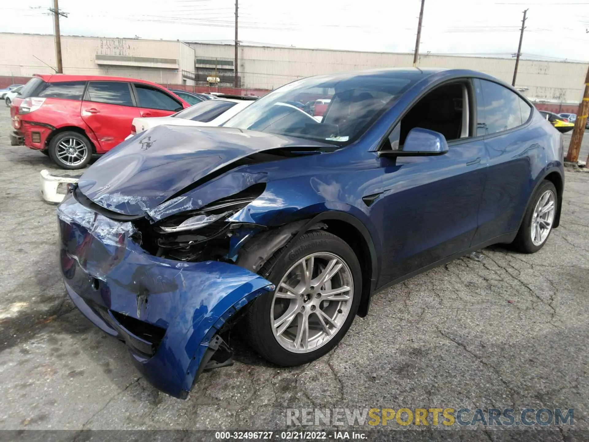 2 Photograph of a damaged car 5YJYGDEE9MF173307 TESLA MODEL Y 2021