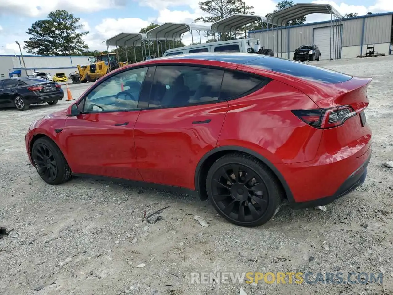 2 Photograph of a damaged car 5YJYGDEE9MF182492 TESLA MODEL Y 2021
