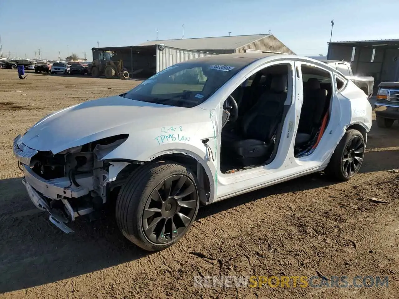 1 Photograph of a damaged car 5YJYGDEE9MF185179 TESLA MODEL Y 2021