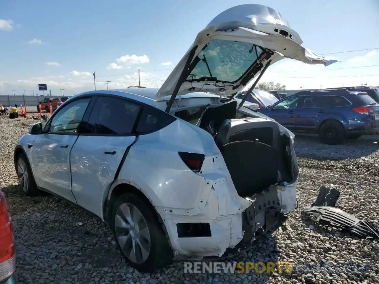 2 Photograph of a damaged car 5YJYGDEE9MF188874 TESLA MODEL Y 2021