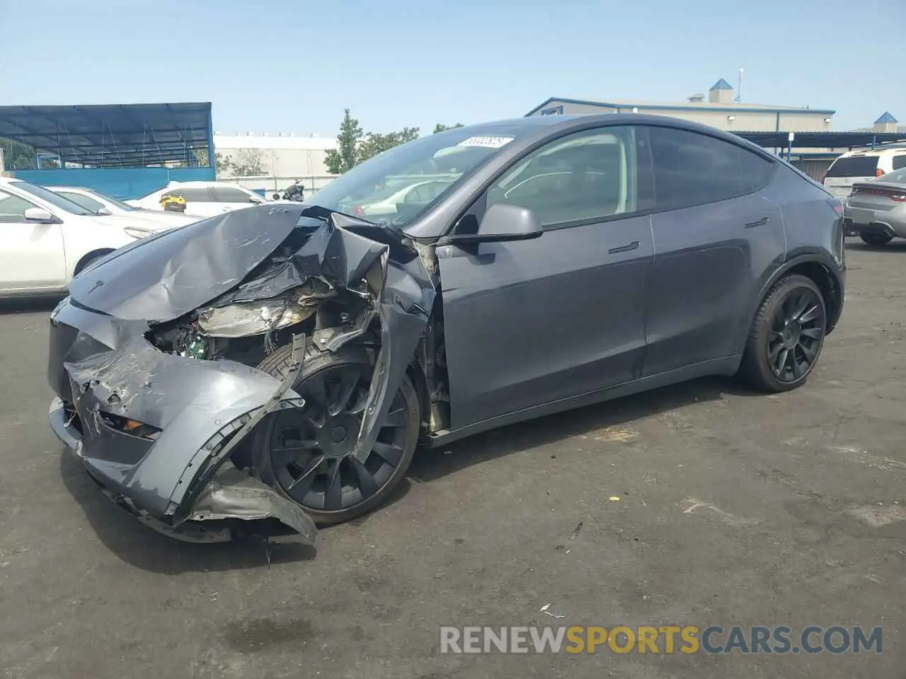 1 Photograph of a damaged car 5YJYGDEE9MF243226 TESLA MODEL Y 2021