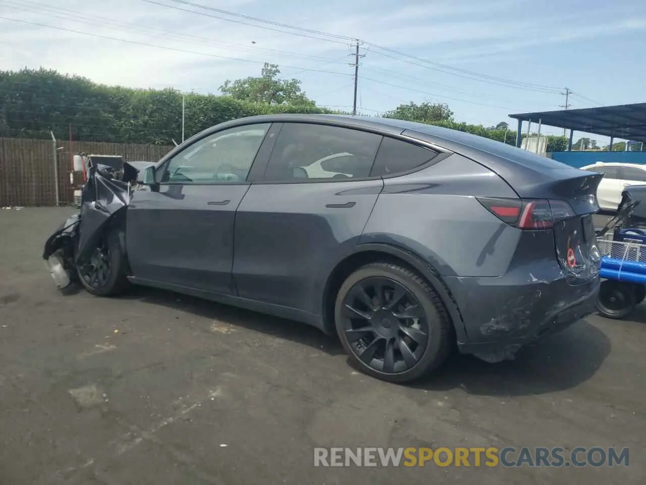 2 Photograph of a damaged car 5YJYGDEE9MF243226 TESLA MODEL Y 2021