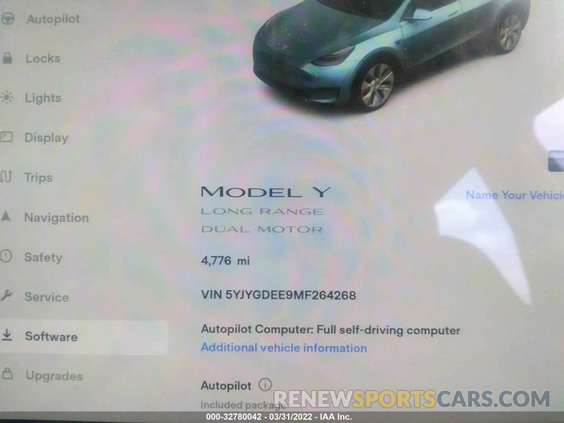 7 Photograph of a damaged car 5YJYGDEE9MF264268 TESLA MODEL Y 2021