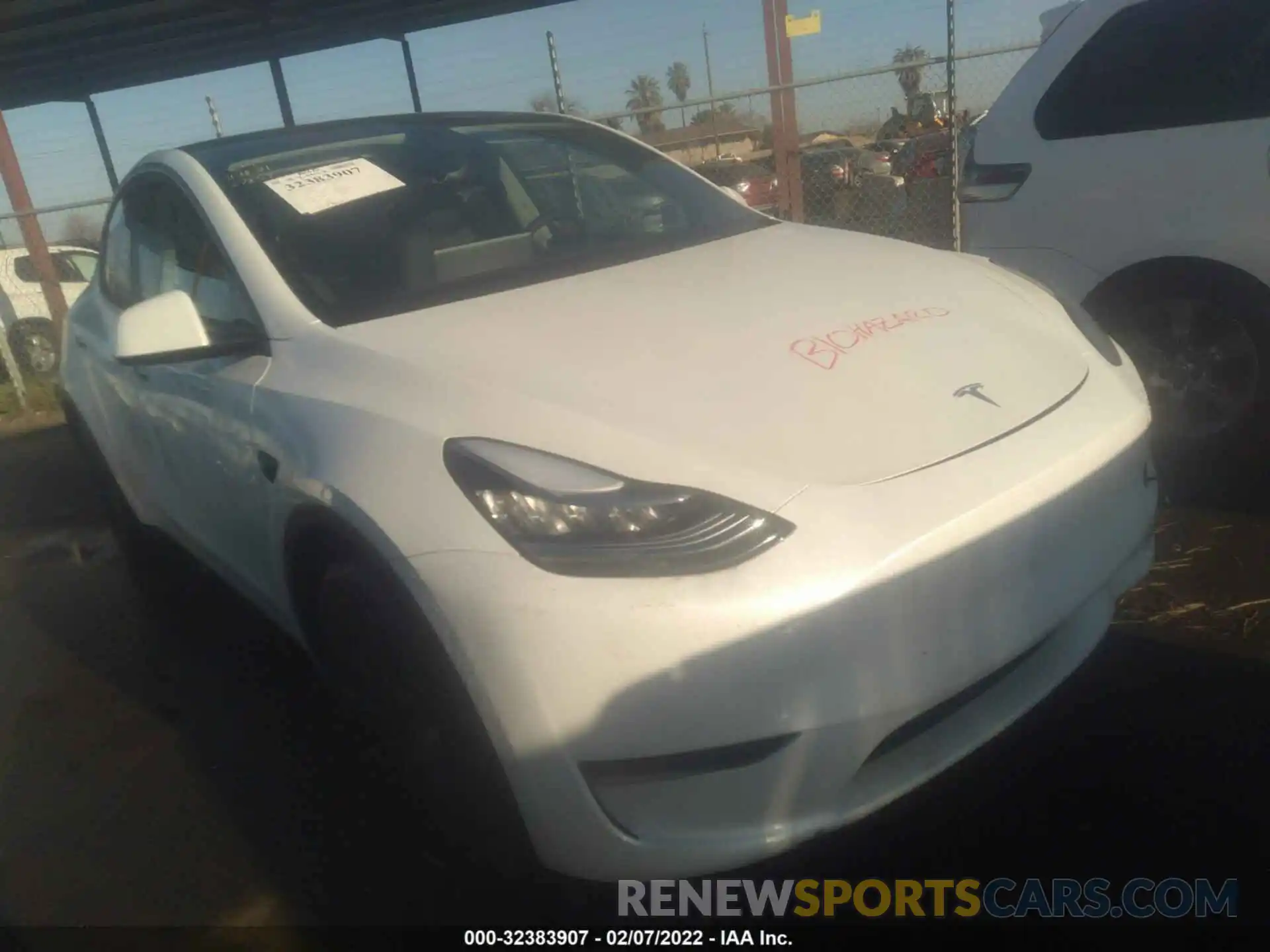 1 Photograph of a damaged car 5YJYGDEE9MF282933 TESLA MODEL Y 2021