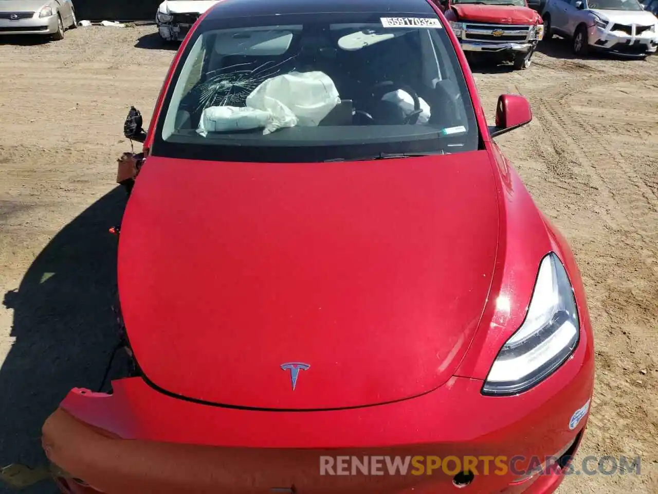 7 Photograph of a damaged car 5YJYGDEE9MF286626 TESLA MODEL Y 2021