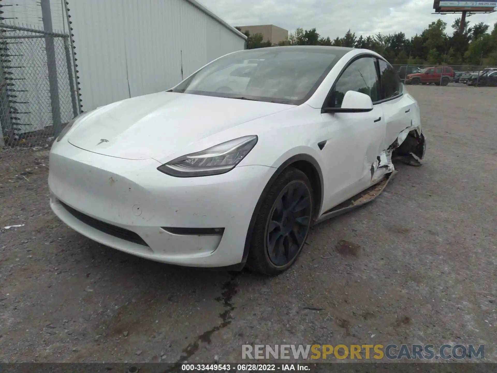 2 Photograph of a damaged car 5YJYGDEE9MF300251 TESLA MODEL Y 2021