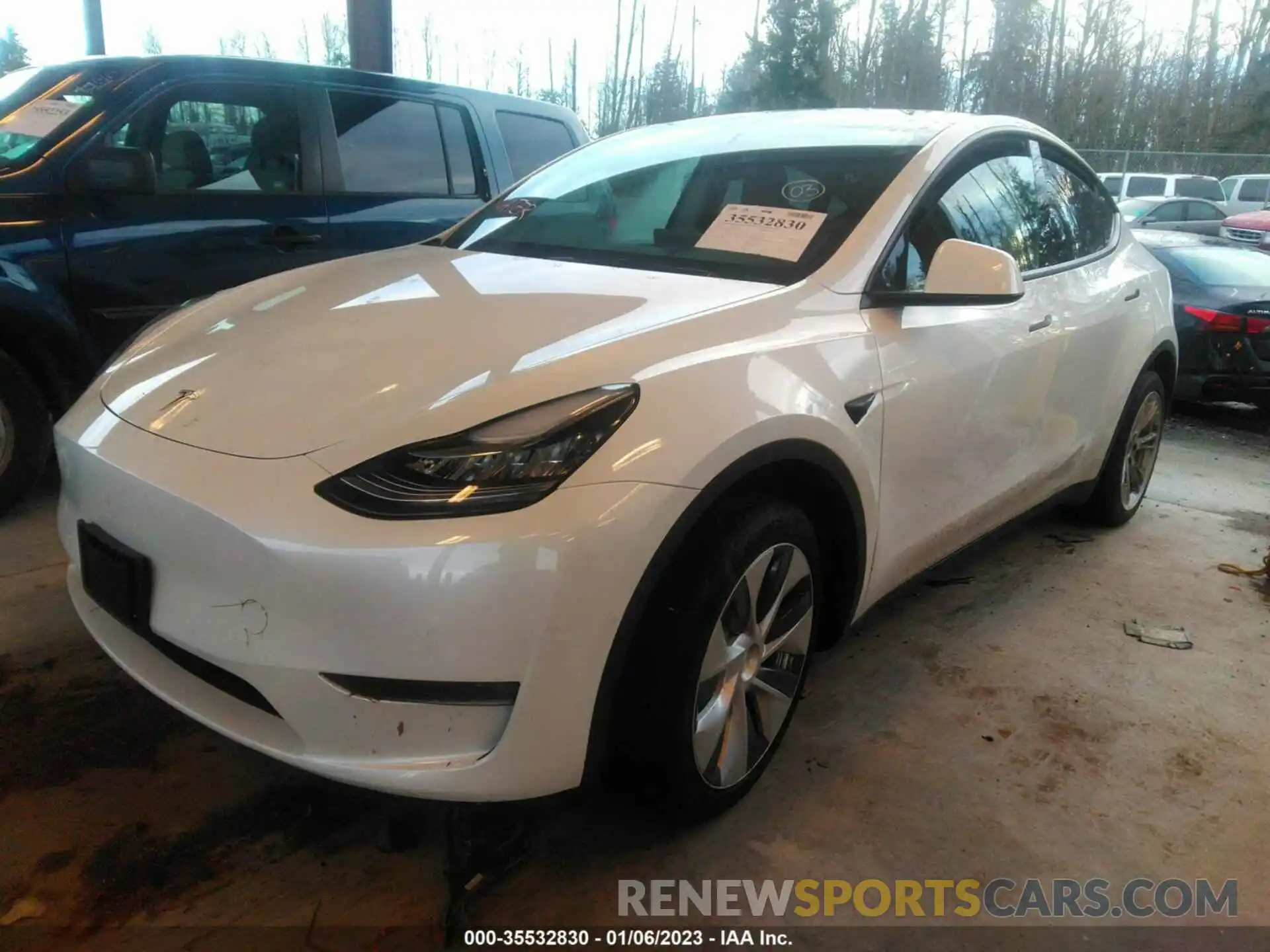 2 Photograph of a damaged car 5YJYGDEE9MF300511 TESLA MODEL Y 2021