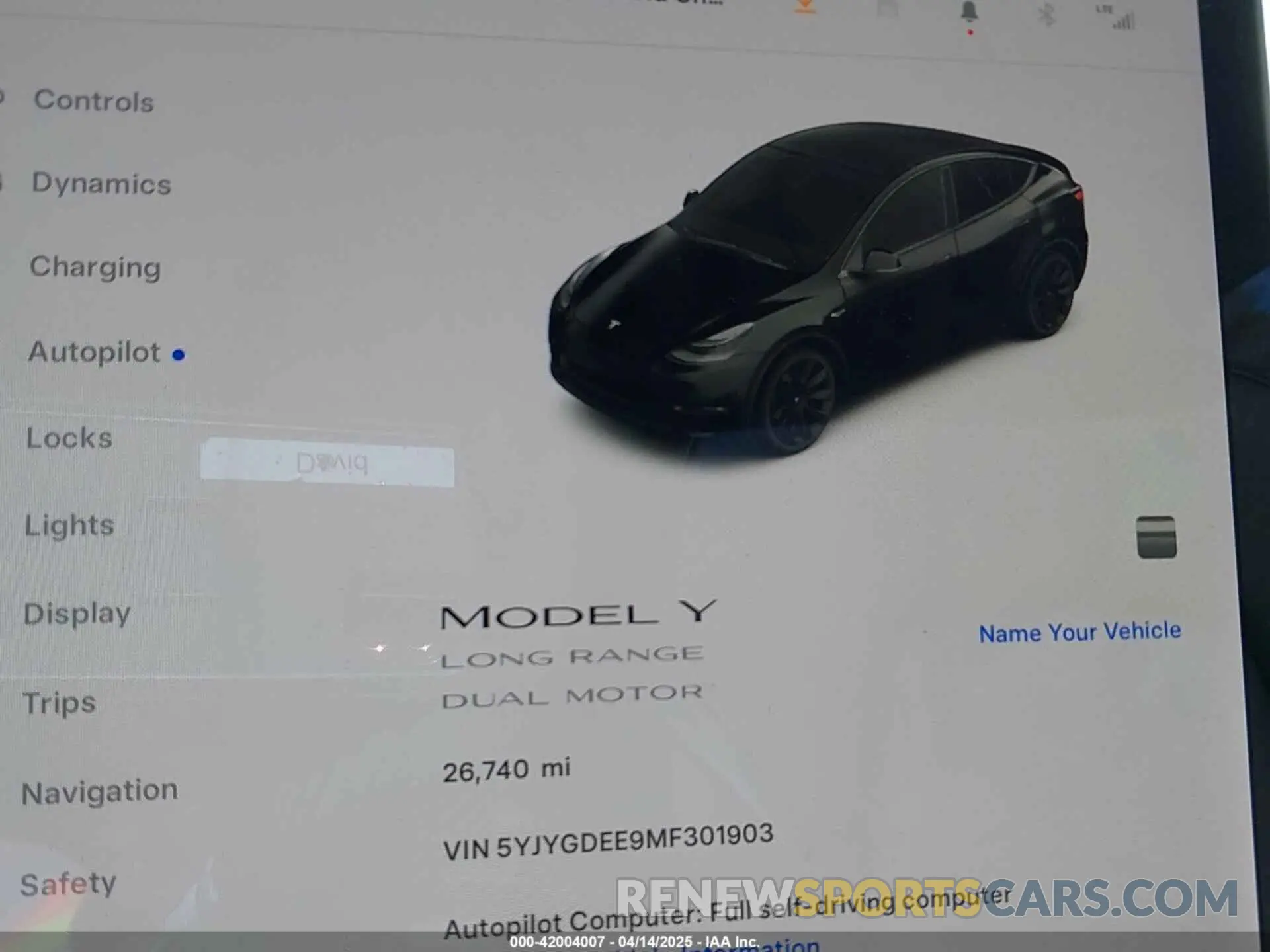 16 Photograph of a damaged car 5YJYGDEE9MF301903 TESLA MODEL Y 2021