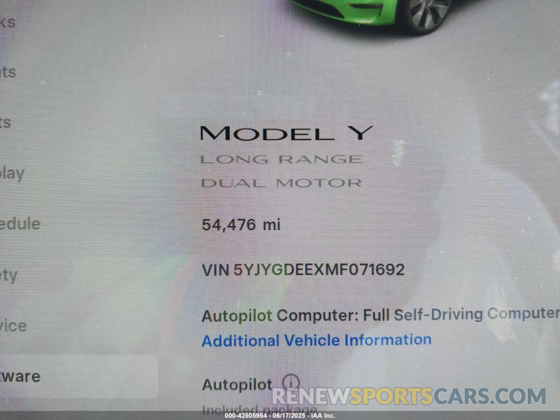 7 Photograph of a damaged car 5YJYGDEEXMF071692 TESLA MODEL Y 2021