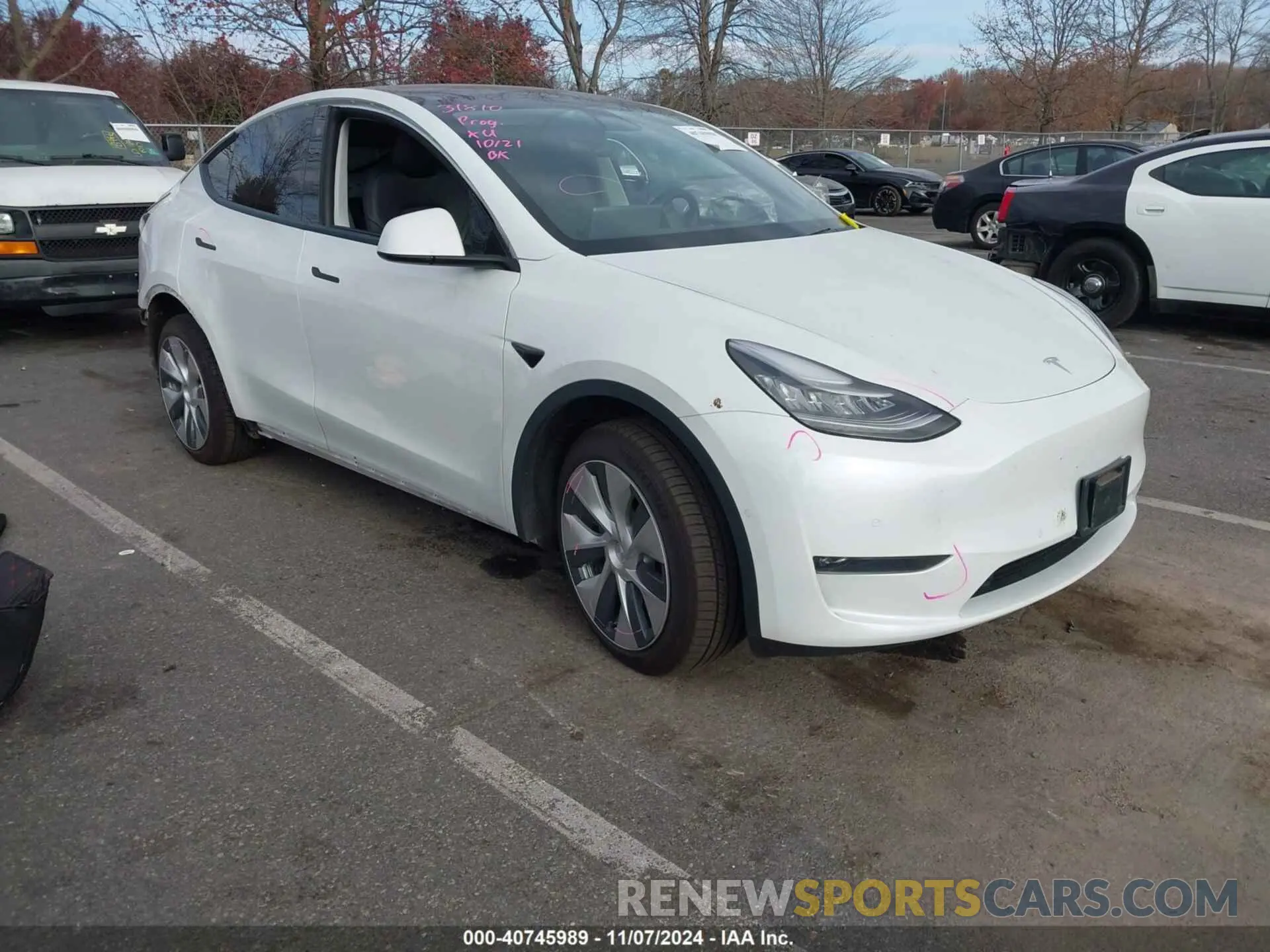 1 Photograph of a damaged car 5YJYGDEEXMF083289 TESLA MODEL Y 2021