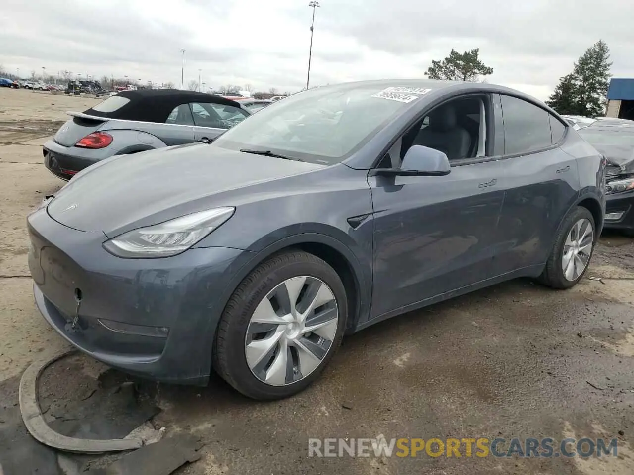 1 Photograph of a damaged car 5YJYGDEEXMF086032 TESLA MODEL Y 2021