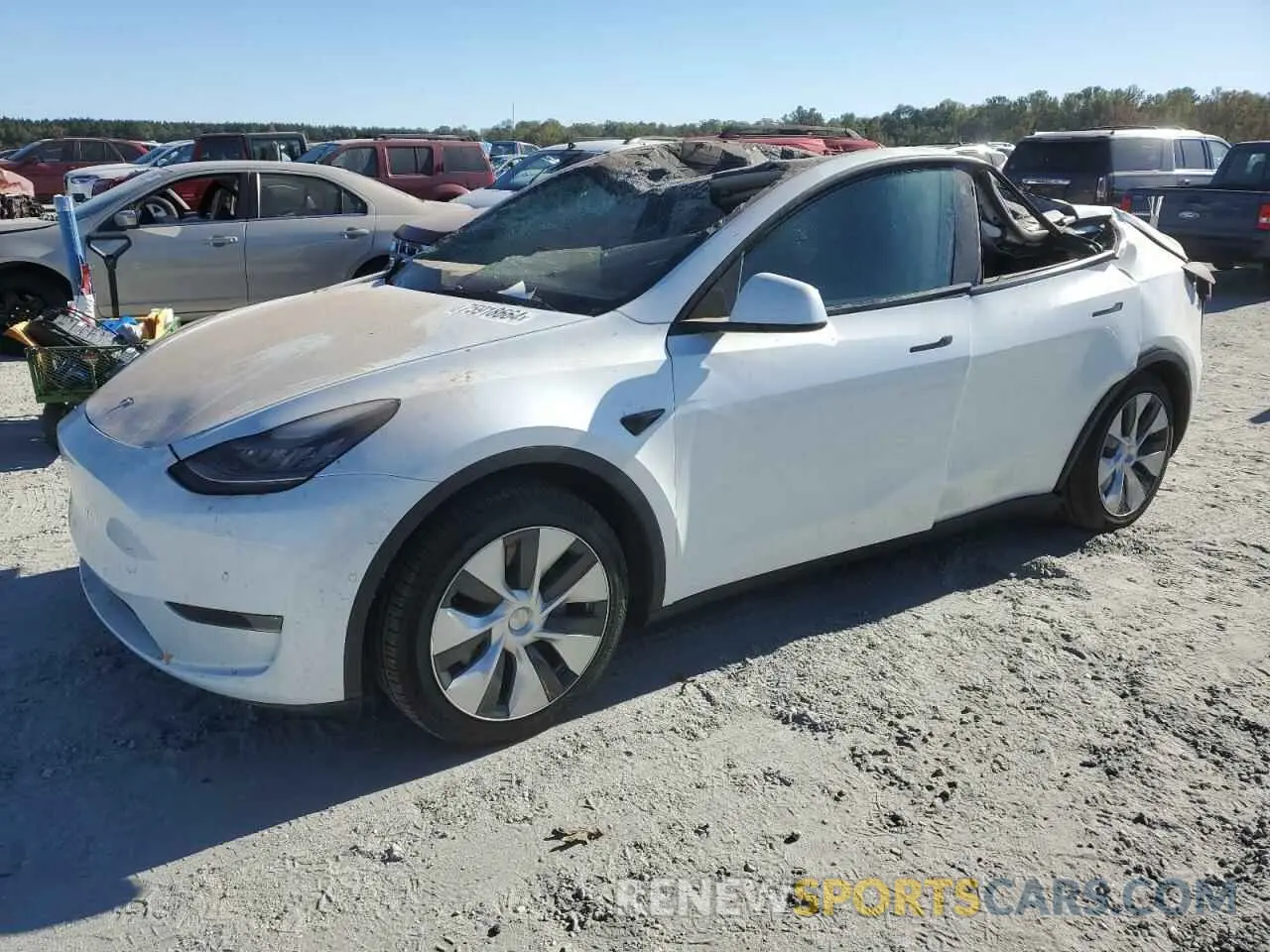 1 Photograph of a damaged car 5YJYGDEEXMF086337 TESLA MODEL Y 2021