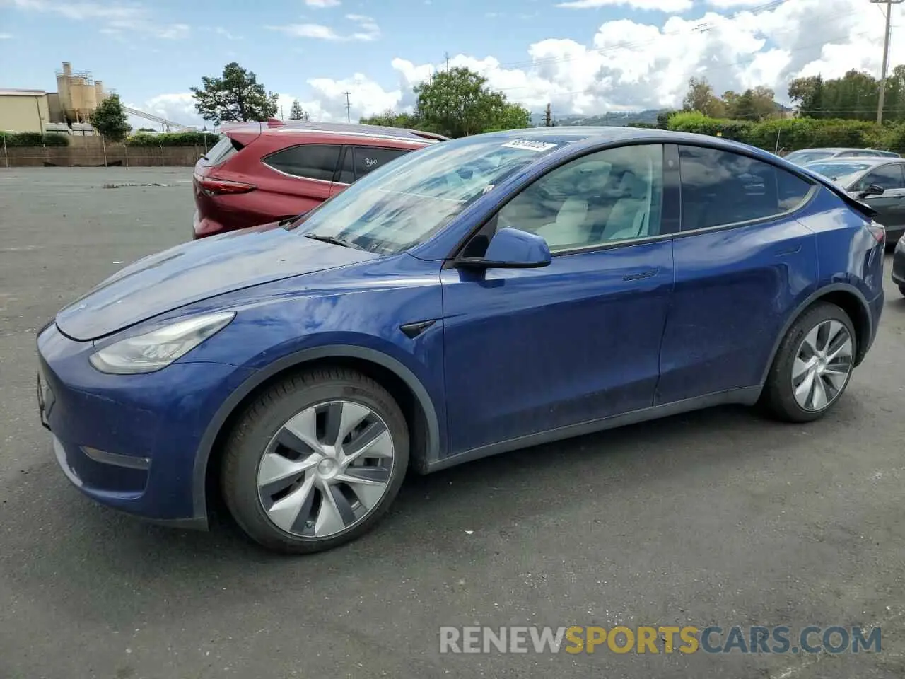 1 Photograph of a damaged car 5YJYGDEEXMF090050 TESLA MODEL Y 2021