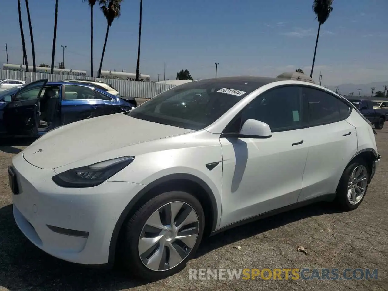 1 Photograph of a damaged car 5YJYGDEEXMF092137 TESLA MODEL Y 2021