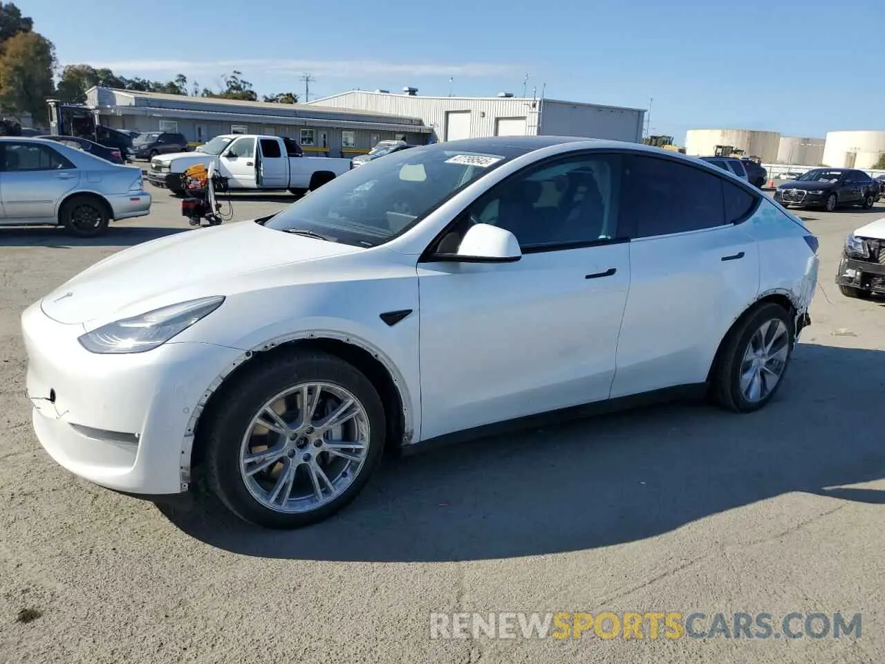 1 Photograph of a damaged car 5YJYGDEEXMF094437 TESLA MODEL Y 2021