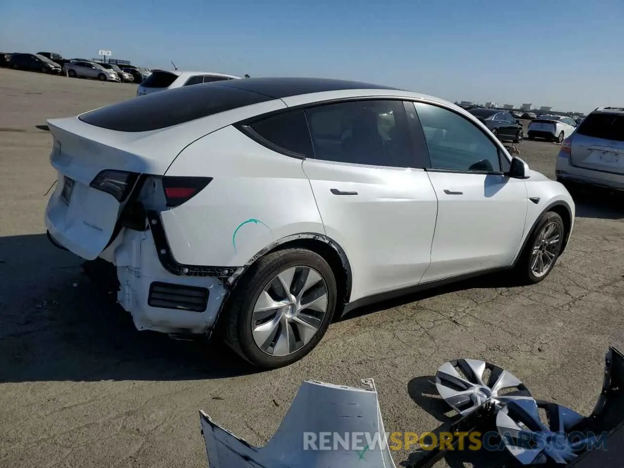 3 Photograph of a damaged car 5YJYGDEEXMF094437 TESLA MODEL Y 2021