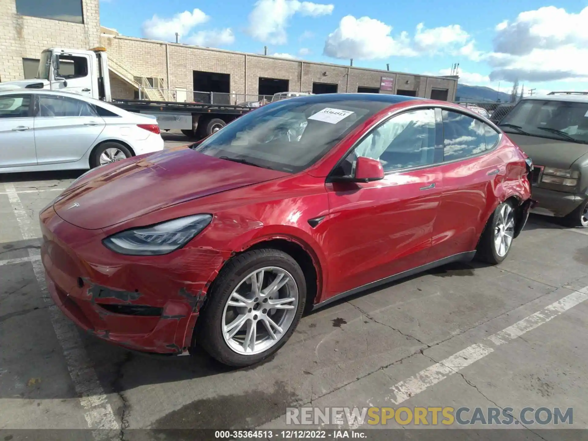 2 Photograph of a damaged car 5YJYGDEEXMF099489 TESLA MODEL Y 2021