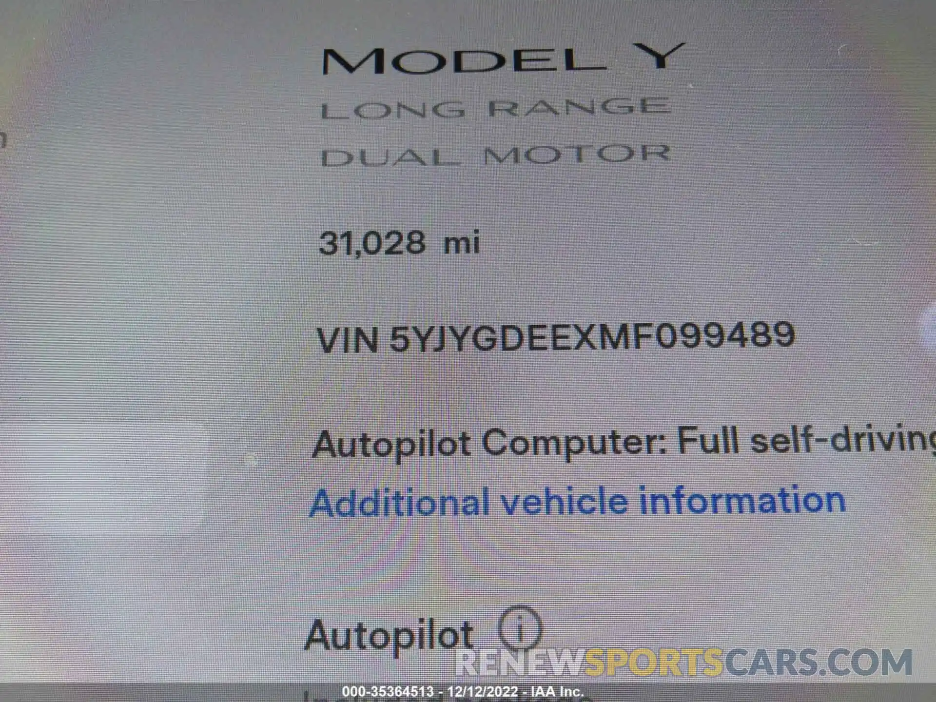 7 Photograph of a damaged car 5YJYGDEEXMF099489 TESLA MODEL Y 2021