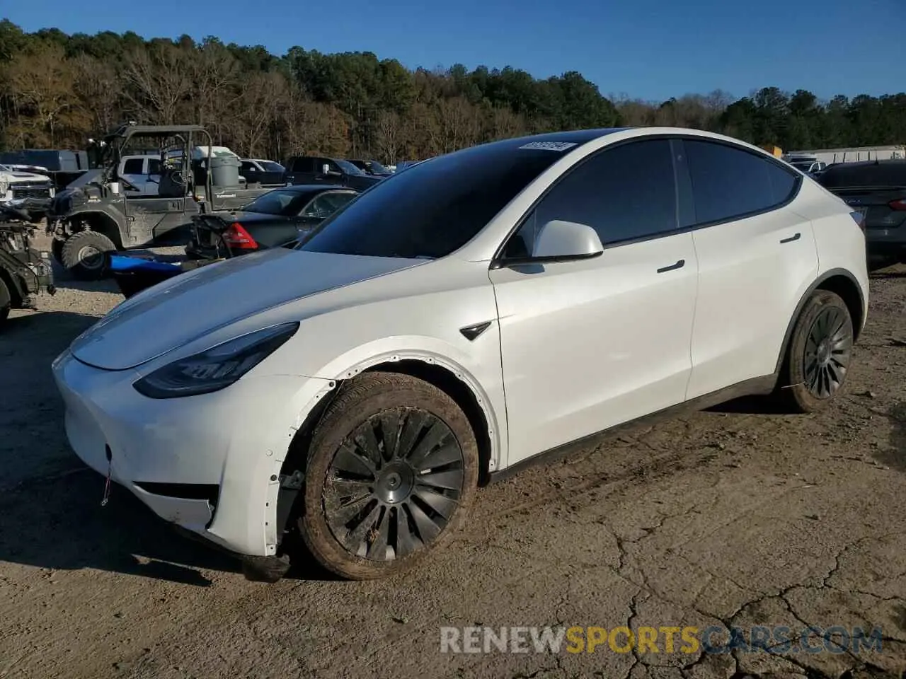 1 Photograph of a damaged car 5YJYGDEEXMF124925 TESLA MODEL Y 2021