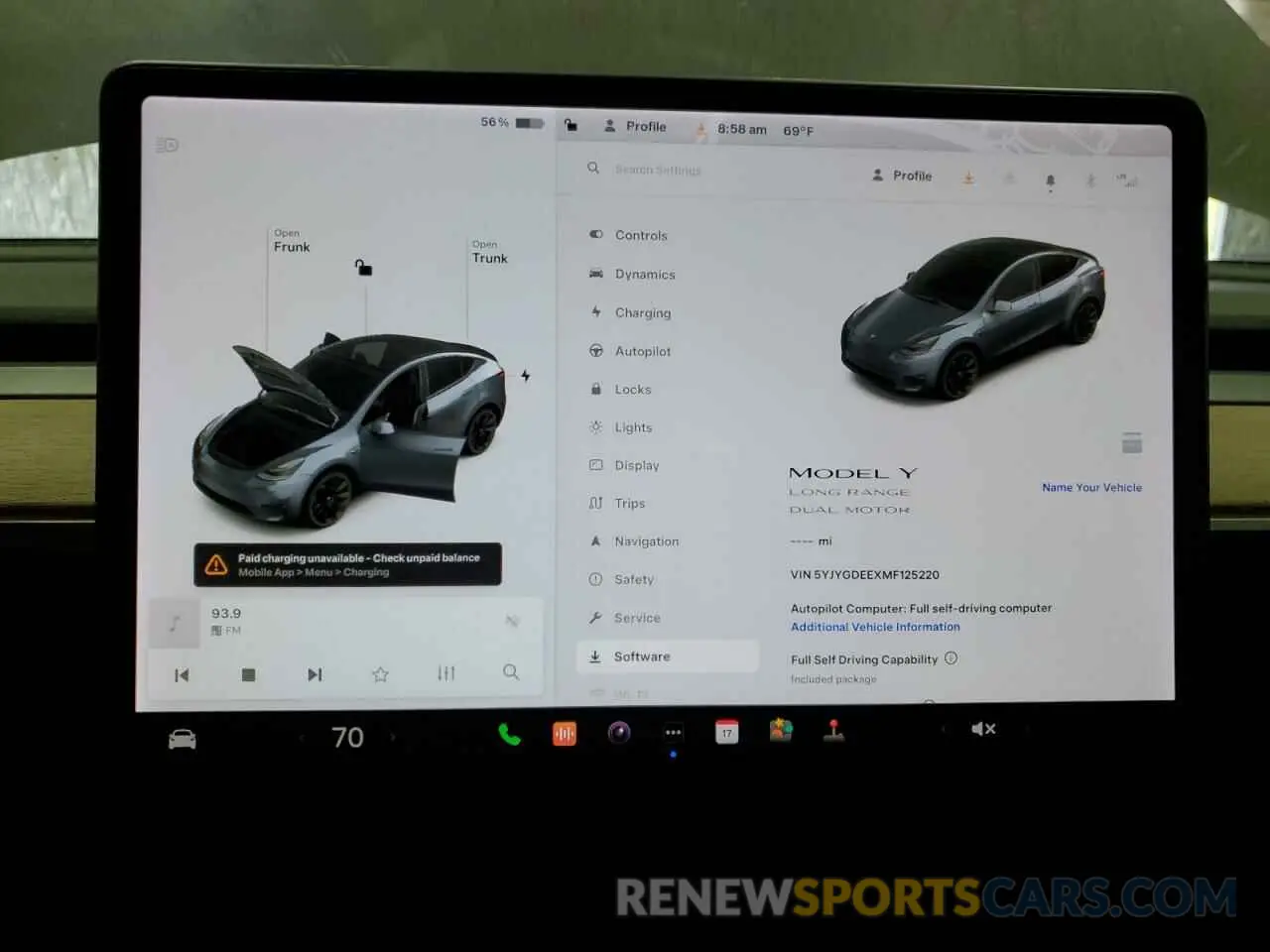 9 Photograph of a damaged car 5YJYGDEEXMF125220 TESLA MODEL Y 2021