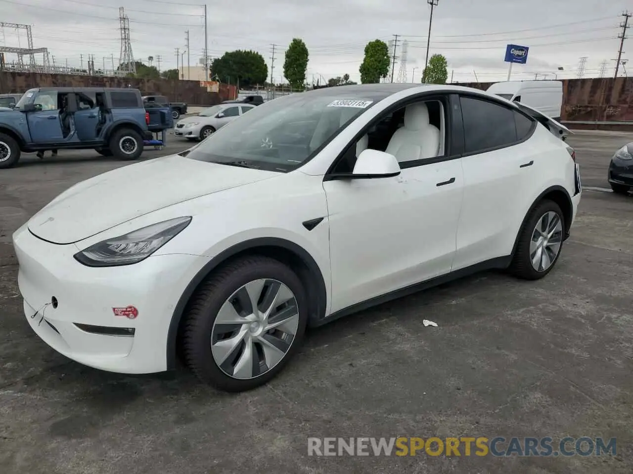 1 Photograph of a damaged car 5YJYGDEEXMF151686 TESLA MODEL Y 2021