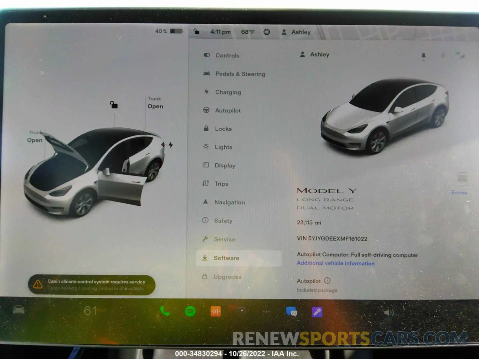 7 Photograph of a damaged car 5YJYGDEEXMF161022 TESLA MODEL Y 2021