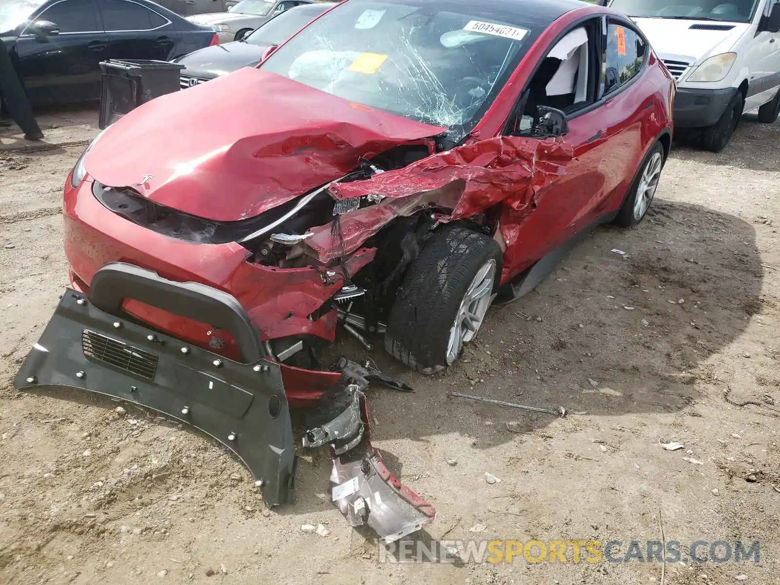 9 Photograph of a damaged car 5YJYGDEEXMF177348 TESLA MODEL Y 2021