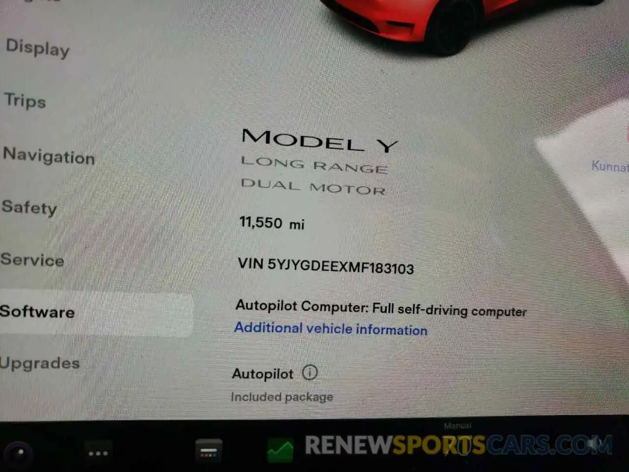 8 Photograph of a damaged car 5YJYGDEEXMF183103 TESLA MODEL Y 2021