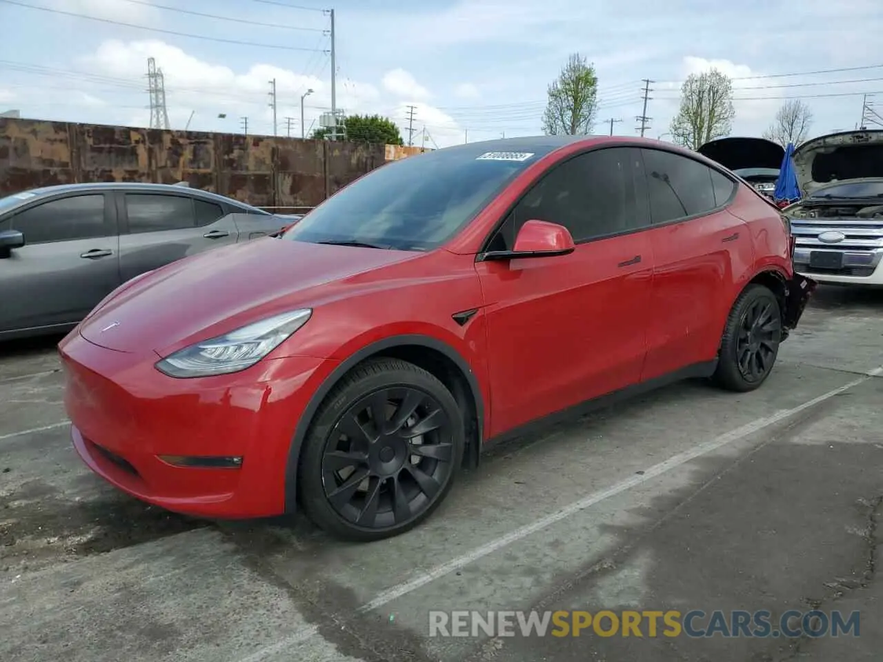 1 Photograph of a damaged car 5YJYGDEEXMF217816 TESLA MODEL Y 2021