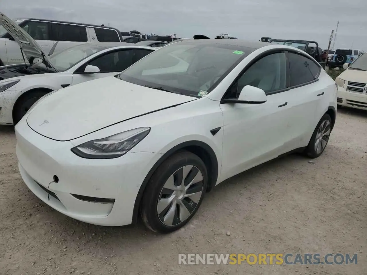 1 Photograph of a damaged car 5YJYGDEEXMF243171 TESLA MODEL Y 2021